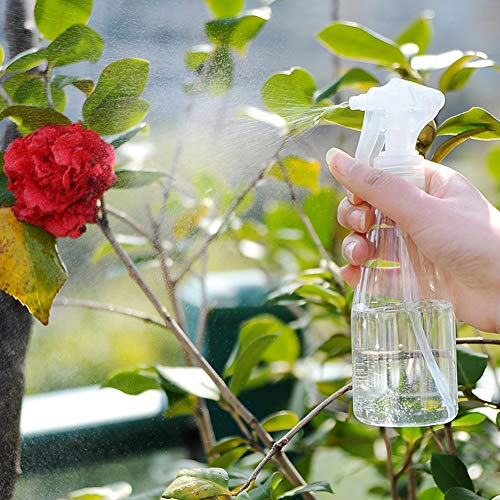 9 Pieces Plastic Spray Bottle, Empty Small 7oz/200ml Clear Spray Bottles, Fine Mist Plastic Refillable Trigger Sprayer for Cleaning Solutions, Hair Care, Essential Oils, Watering Plants
