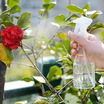 9 Pieces Plastic Spray Bottle, Empty Small 7oz/200ml Clear Spray Bottles, Fine Mist Plastic Refillable Trigger Sprayer for Cleaning Solutions, Hair Care, Essential Oils, Watering Plants