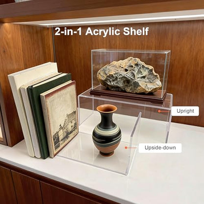 Large Acrylic Risers 4 Pcs (2 Sizes), 5mm Thick Display Stands
