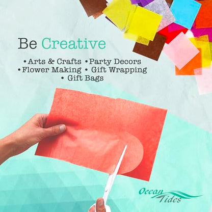 Tissue Paper for Gift Bags - 100 Sheets 14x20in Wrapping Paper, Light Blue - color: Light Blue, size: 100 Count, 14 x 20 in