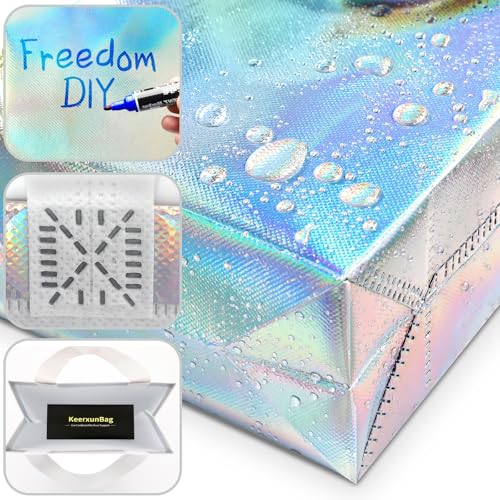 KeerxunBag 12-piece colorful gift bag, containing hard cards and tissues - color: colorful