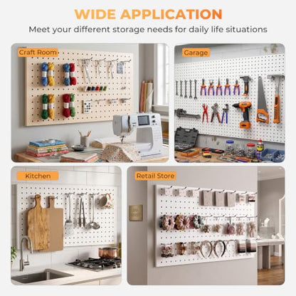 INCLY 50 Pack Pegboard Hooks, 2 Inch Metal Peg Board Hooks Accessories - color: Silver, size: 2 Inch
