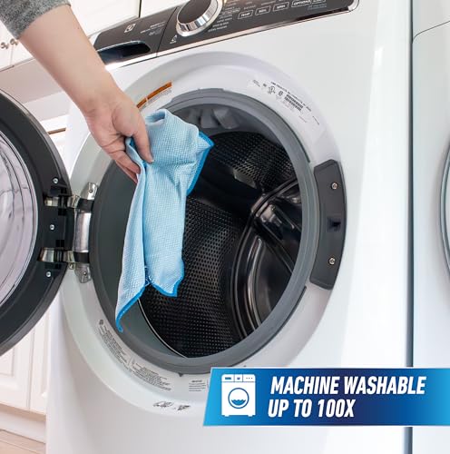 UNGER Professional 18” x 18” Large Professional-Grade Microfiber Cloth Towels, Multi-Purpose Wet and Dry Cleaning Cloths for Kitchen, Bath, Auto, Appliances, Car Supplies (Pack of 30) - size: 18" x 18" (30 Pack), style: Large Towels