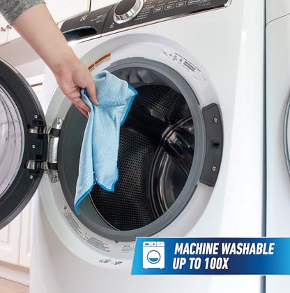 UNGER Professional 18” x 18” Large Professional-Grade Microfiber Cloth Towels, Multi-Purpose Wet and Dry Cleaning Cloths for Kitchen, Bath, Auto, Appliances, Car Supplies (Pack of 30) - size: 18" x 18" (30 Pack), style: Large Towels