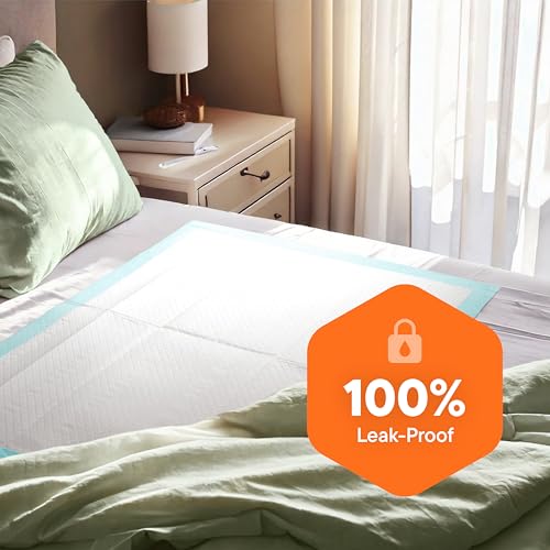 Chucks Pads Disposable Adult Underpads [100-Pack] 36"x36" XXXL Super-Absorbent Incontinence Bed Pads – Large Leak-Proof Mattress Protector Pee Pads for Adults, Seniors, Kids & Pets - size: 36" x 36"