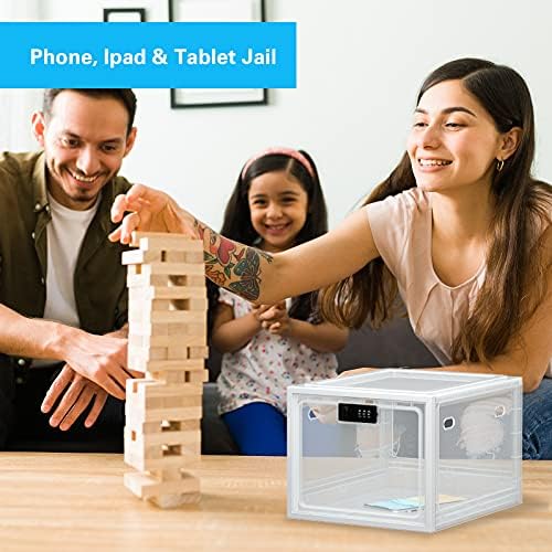 BUG HULL Large Capacity Medication Lock Box, Fridge Lock Box for Medicine Safe, Locking Medicine Box with Code for Snack, Food and Home Safety - color: White