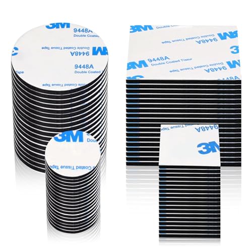 Double Sided Adhesive Pads, 80 Pcs 2mm Double Dided Tape Waterproof Mounting Tape for Home Décor & DIY Art Crafts Supplies Strong Pad Mounting Adhesive (Not for Foam Panels) (THK: 2mm)