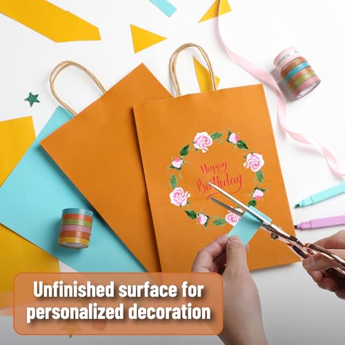 Mr. Pen- Paper Gift Bags with Handles, 32 Pack, 7.6" x 4.7" x 10.6" - color: Deep Multicolors, size: 32 Pack