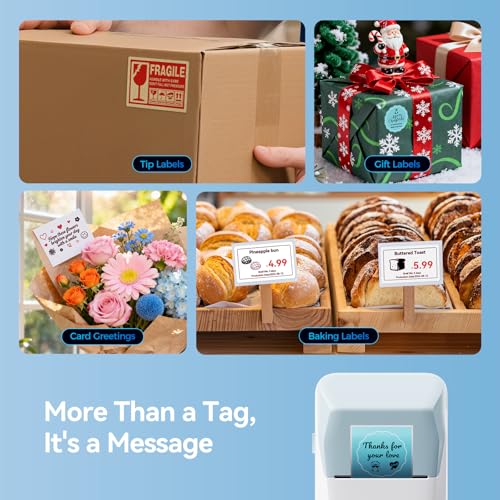 NIIMBOT B1Pro Label Maker, 300DPI HD Sticker Printer for Photo, Light Blue - color: Light Blue
