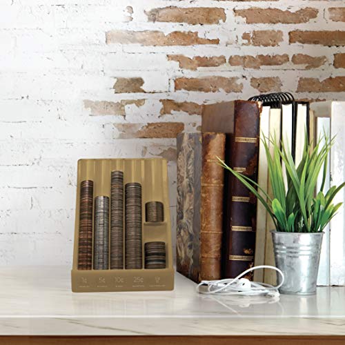 Nadex Vertical Coin Holder Pro - Coin Sorting Organizer Sorts Coins in Columns, Great for Bank Tellers, Making Change and Storing Coins