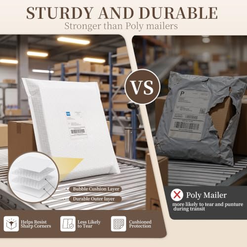 Metronic White Bubble Mailers 19x24 Inch 120 Pack Shipping Bags for Clothes - color: White, size: 19x24" 120PC