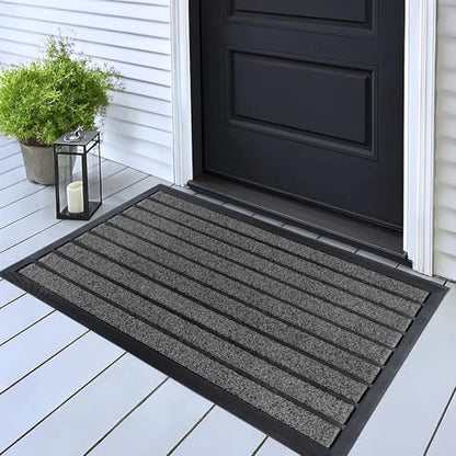 ubdyo Extra Durable Door Mat Outside Entrance (32" x 20", Bright Grey) - color: Bright Grey, size: 32'' x 20'' (Rectangular)