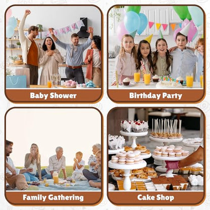 RYDDOY 4 Pack White Cupcake Boxes, Hold 12 Count Cupcake, Cupcake Carriers - color: White