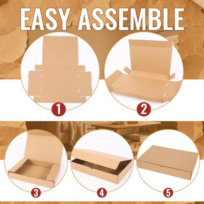 25-pack Shipping Boxes 18"L x 12"W x 3"H Small Heavy Duty Corrugated Cardboard Boxes for Packing Moving Storage Mailer Small Business 50 Lbs Weight Capacity Reusable Shipping Carton