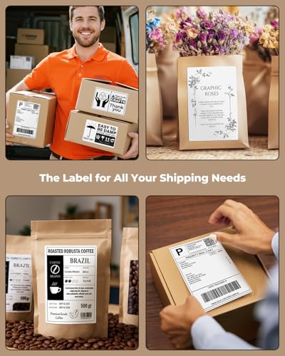 MUNBYN 4x6 Thermal Printer Labels, Commercial Grade, 220 Sheets/Stack - color: White, size: 4x6*220