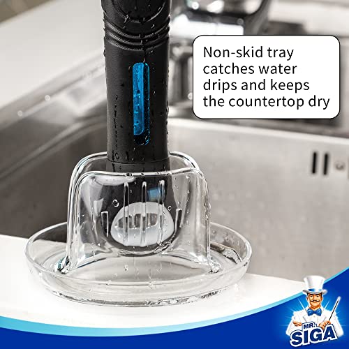 MR.SIGA Soap Dispensing Dish Brush Storage Set, Kitchen Brush with Holder
