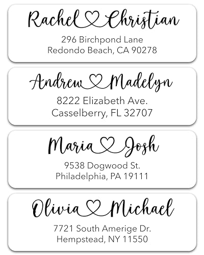 Personalized Return Address Labels - Custom Address Stickers on Sheets for Wedding Invitations (100-1000 Labels)