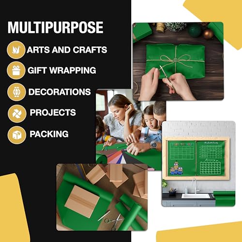 Crown Display Emerald Green Kraft Paper Roll - 36" X 1320" (110' Ft) - Perfect for Shipping & Packing - color: Emerald Green, size: 36" x 1320"