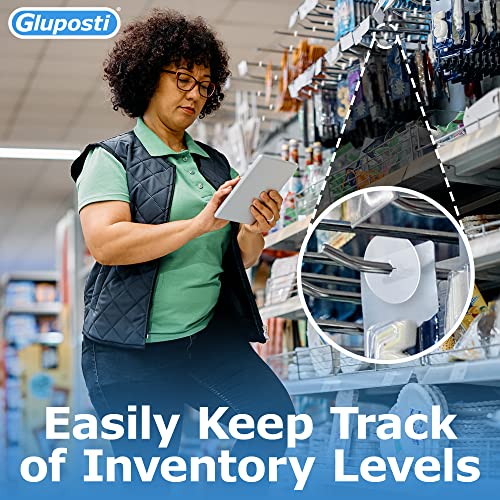 Gluposti Peg Hook Stopper Inventory Control Clips, 100 Disc Peg Stoppers