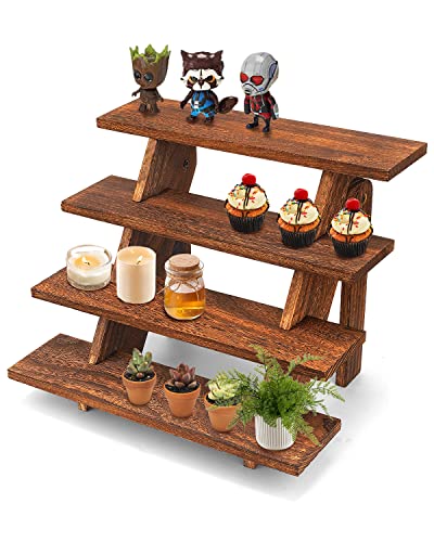 Manspdier Wooden Display Stand Wood Cupcake Stands Rustic Wood Risers