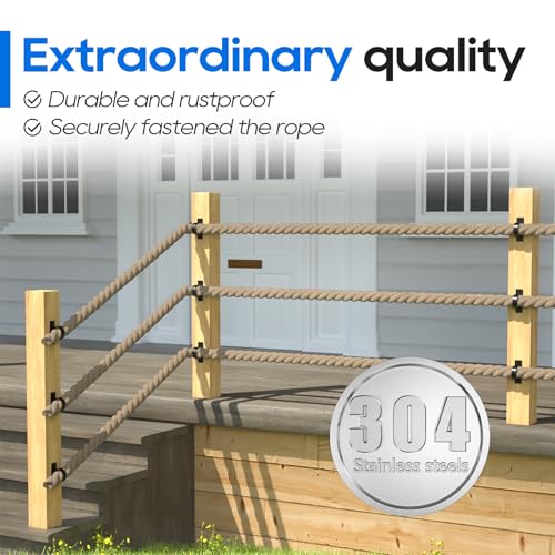 4 Packs 1.5inch Black Rope Support Holder with Cross Screw - size: 1.5" for side post