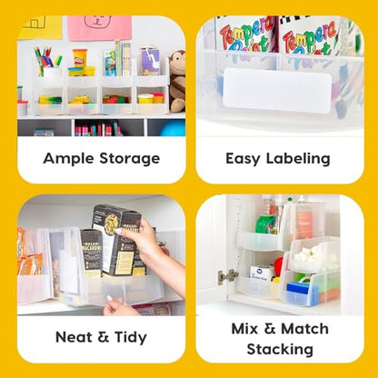 IRIS USA 8-Pack, Medium Clear Stackable Storage Bins - color: Clear, size: Medium - 8 Pack