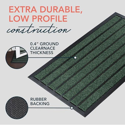 ubdyo Extra Durable Door Mat Outside Entrance (30" x 17", Bright Green) - color: Bright Green, size: 30" x 17" (Rectangular)