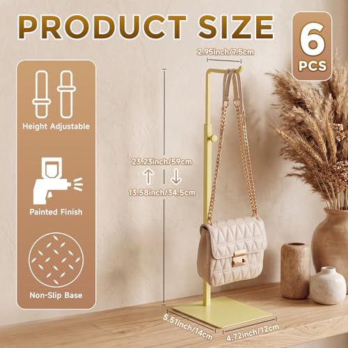 6 Pack Purse Stand Holder Handbag Display Stand, Gold - color: Gold