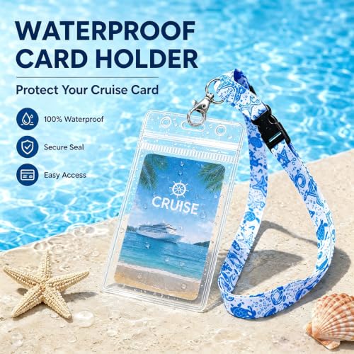 6 Pack Cruise Lanyard for Ship Cards, Cruise Essentials 2026, Starfish - color: 6 Pack Starfish