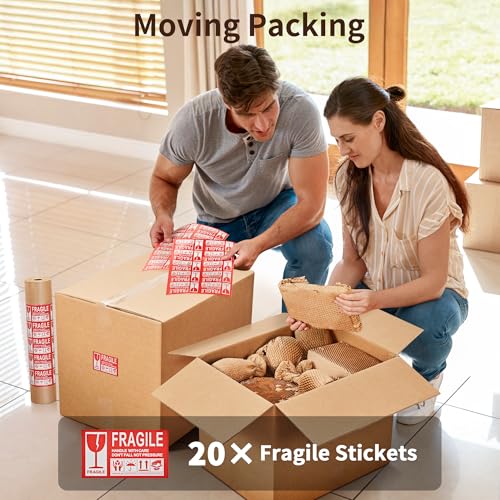 JARLINK Honeycomb Packing Paper, 15" x 131' Bubble Wrap Roll for Packing - size: 15"x 131'
