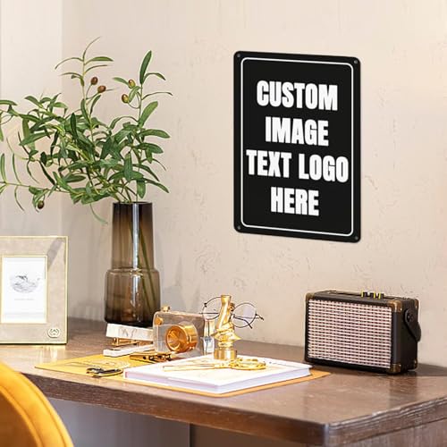 Custom Sign Personalized Metal Sign Custom Signs for Office/Wall/Garden/Indoor or Outdoor/Home Signs Design Your Logo/Text/Image-12x16Inch - size: 12"x16"