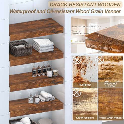 MyLifeUNIT Wire Shelf Covers, 4 PCS 23.8" W x 12" D Wood Wire Rack Covers Overlay Topper for Pantry, Closet, Laundry Room - size: 23.8"W x 12"D