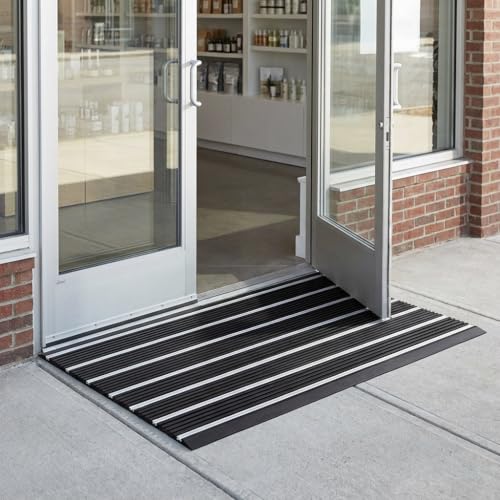Ecomills Alumat Aluminum Doormat, 22.8" x 35.8", Black - size: 1'11" x 2'11" (Rectangular)