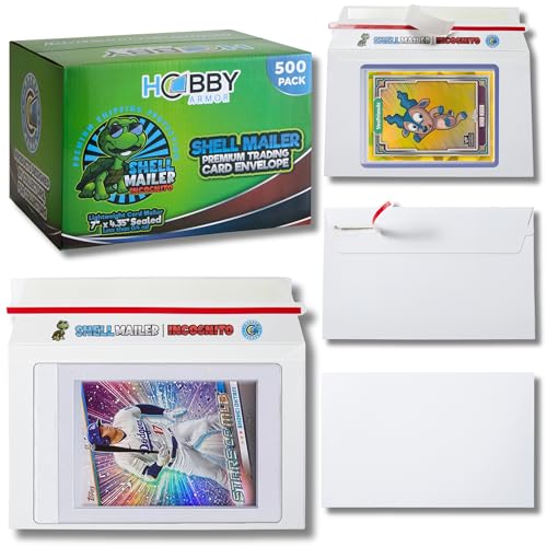 Shell Mailer Incognito Trading Card Envelopes for Shipping 500 Card Mailers - color: 500 Pack - Incognito