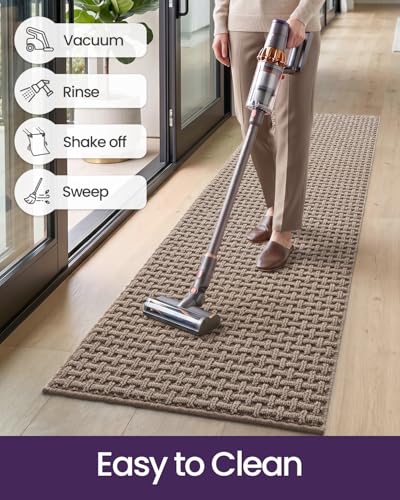 DEXI Hallway Runner Rug 24x72, Non Slip Runner Rugs Washable, Beige - color: Beige, size: 24'' x 72''(Runner)