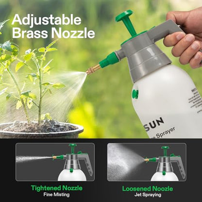 VIVOSUN 2L Pump Sprayer, 68oz Water Spray Bottle with Safety Valve - size: 68 ounce