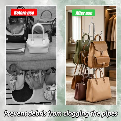 Silver Hat Organizer for Closet Collapsible Metal Purse Organizer - color: Silver