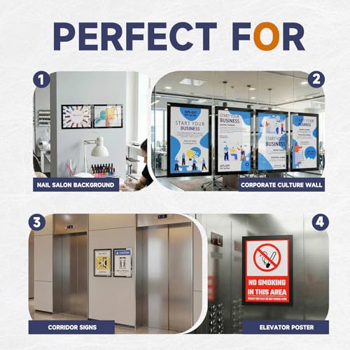 Magnetic Sign Holder, 8.5×11 Magnetic Paper Holder, 12-Pack,Black - color: Black, size: 8.5x11 - 12 Pack