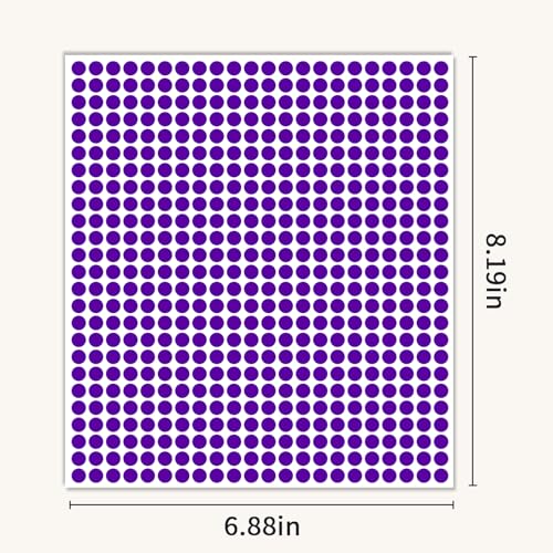 1/4" Purple Dot Stickers Small Tiny Mini Little Circle Stickers - color: Purple, size: 1/4 INCH