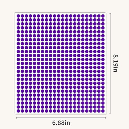 1/4" Purple Dot Stickers Small Tiny Mini Little Circle Stickers - color: Purple, size: 1/4 INCH