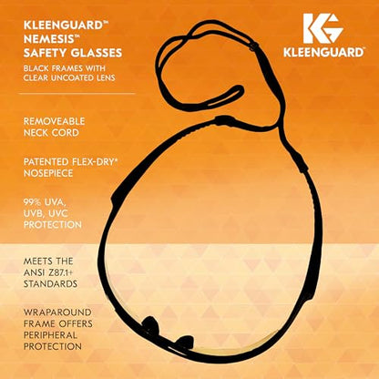 KLEENGUARD Ansell V30 Nemesis Clear Lenses Safety Glasses