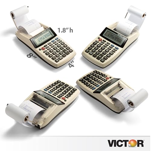 Victor 12-Digit Portable Printing Calculator, Black (1205-4)