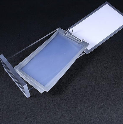 Clear Acrylic Sign Holder,Frames Desktop Double Display Holder T Type Menu Holders Flip Display 6 Pages-12 Sides Picture Paper Card Store Office Menu Retail Show Fair -Vertical (4x6)