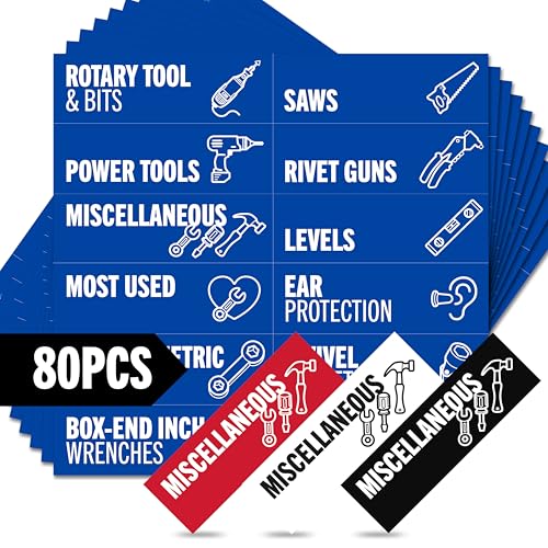 Blue Magnetic Tool Box Labels, Toolbox Organization Magnets - color: Blue, size: 3.125 x 1.0 Inches