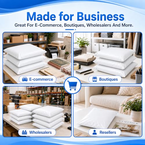 Metronic Poly Mailers 19x24 500PC Large Shipping Bags for Business White - color: White, size: 19x24 500PC