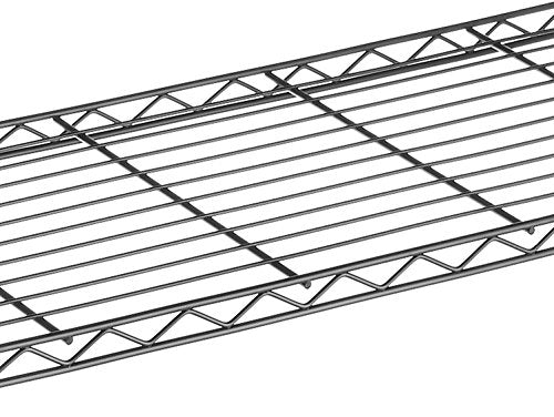 Whitmor 3 Tier Shelving Unit, Metal Shelving, Adjustable Wire Shelving - color: Black, size: 3-TIER,36"L x 14"W x 36"H