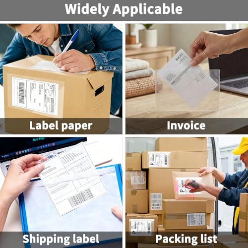 9527 Product 7.5" x 5.5" Packing List Envelope, Clear Adhesive Shipping Label Pouchs, Waterproof Top Loading Packing List, (50 Pack) - size: 7.5" x 5.5" | 50 pack