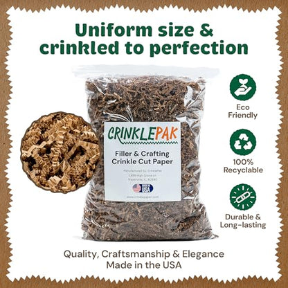 10LB Kraft Crinkle Paper Filler USA Made - color: Kraft, size: 10 LB