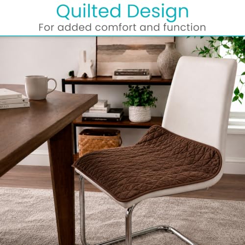 Sures Waterproof Chair Pads for Incontinence (22" x 21") - Washable - color: Brown, size: 2 Pack