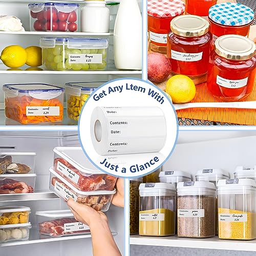 500pcs Removable Freezer Labels, Yoget 1 x 3 Inch Food Storage Stickers, Refrigerator Freezer Paper Label Easy Clean Leaves No Residue (1''x3'' 500Labels) - style: 1''x3'' 500Labels